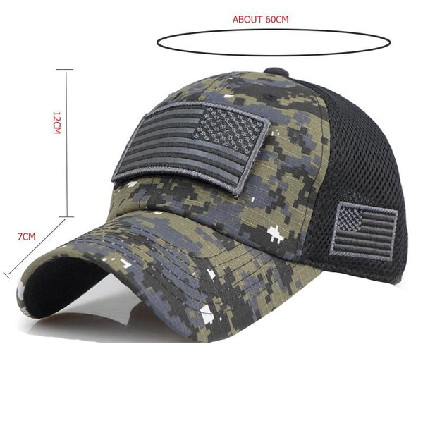 Tactical Camouflage Baseball Caps Men Summer Mesh Military Army Caps - Yahko Merchandise