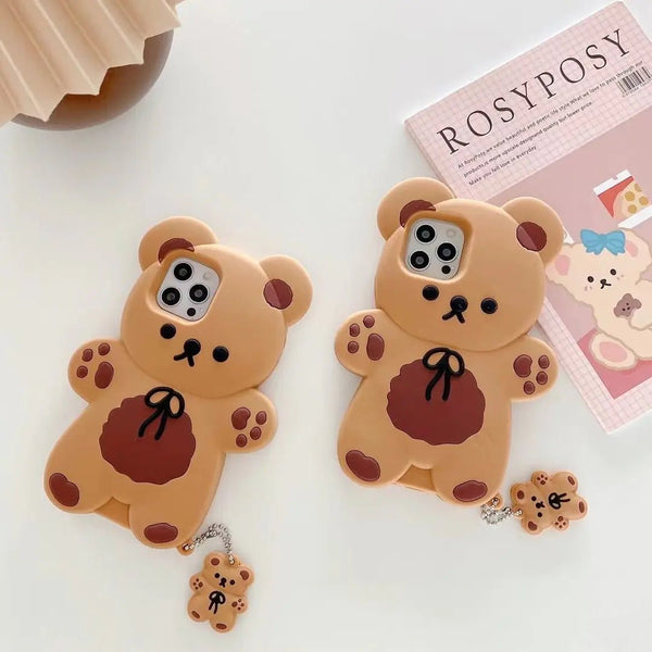 Teddy Bear Cartoon Soft Silicone Phone Case - Yahko Merchandise