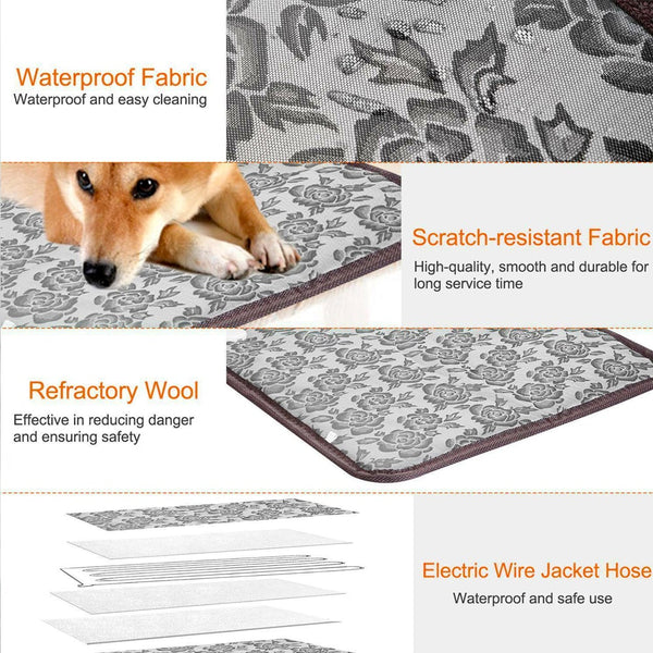 Thermal Heating Waterproof Bed Pad for Pets with Adjustable - Yahko Merchandise