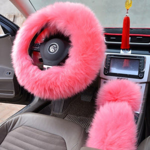 Three - piece wool steering wheel cover - Yahko Merchandise