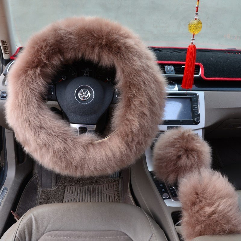 Three - piece wool steering wheel cover - Yahko Merchandise