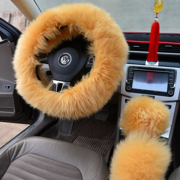 Three - piece wool steering wheel cover - Yahko Merchandise