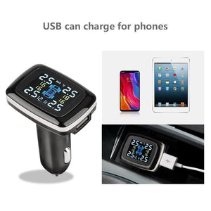 Tire Pressure Monitoring System Sensors Cigarette Lighter USB port Auto Security Alarm Systems Tire Pressure - Yahko Merchandise