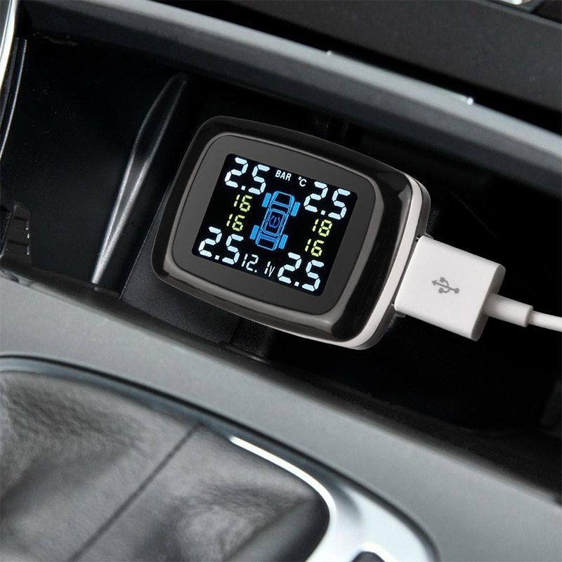 Tire Pressure Monitoring System Sensors Cigarette Lighter USB port Auto Security Alarm Systems Tire Pressure - Yahko Merchandise