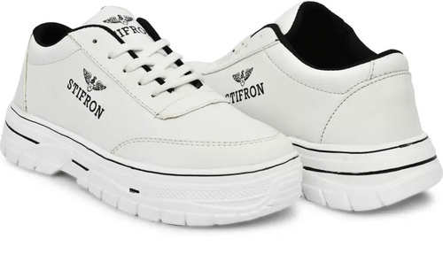 Trendy Shoe White Comfort sports shoe Sneakers For Men (White) - Yahko Merchandise