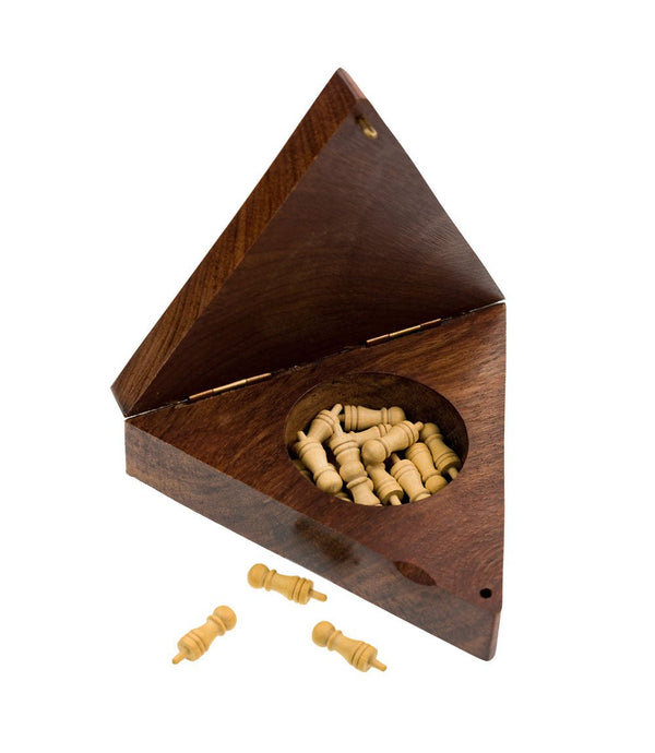 Triangle Peg Board Game - Handcrafted Wood - Yahko Merchandise