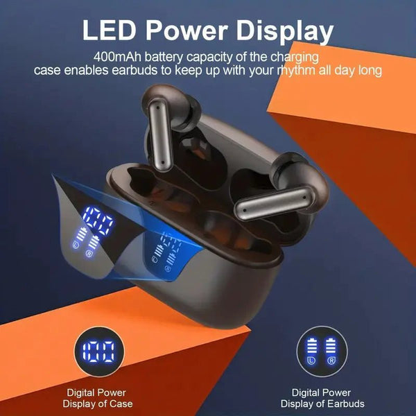 True Wireless Earbuds with 60H Playback and LED Display - Yahko Merchandise