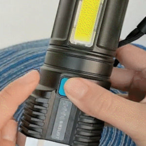 Ultra Bright Waterproof Outdoor LED Flashlight with Side Lamp - Yahko Merchandise