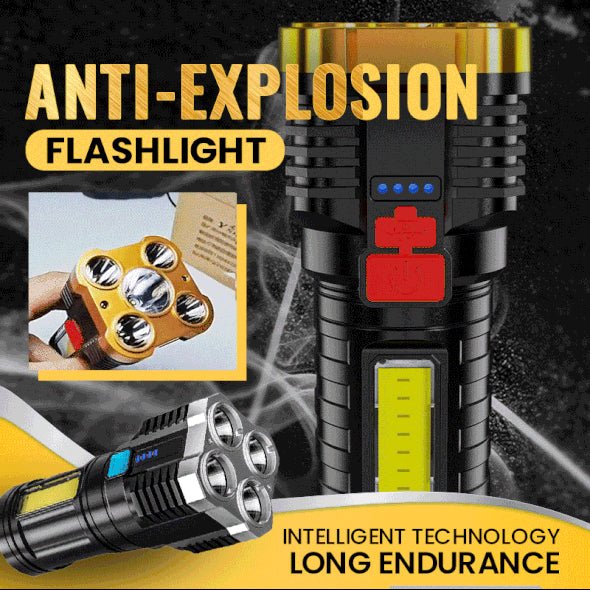 Ultra Bright Waterproof Outdoor LED Flashlight with Side Lamp - Yahko Merchandise