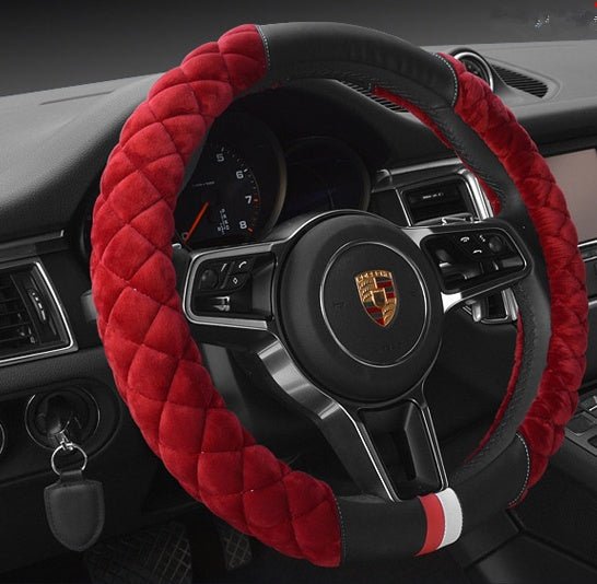Universal Car Steering Wheel Cover Winter Decoration Cute 38cm Plush Footprint Auto Automobile Vehicle Steering Wheel Protector - Yahko Merchandise
