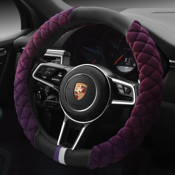 Universal Car Steering Wheel Cover Winter Decoration Cute 38cm Plush Footprint Auto Automobile Vehicle Steering Wheel Protector - Yahko Merchandise