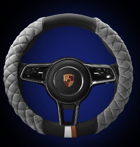Universal Car Steering Wheel Cover Winter Decoration Cute 38cm Plush Footprint Auto Automobile Vehicle Steering Wheel Protector - Yahko Merchandise