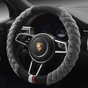 Universal Car Steering Wheel Cover Winter Decoration Cute 38cm Plush Footprint Auto Automobile Vehicle Steering Wheel Protector - Yahko Merchandise