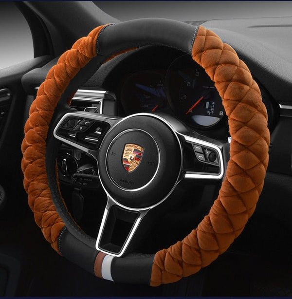 Universal Car Steering Wheel Cover Winter Decoration Cute 38cm Plush Footprint Auto Automobile Vehicle Steering Wheel Protector - Yahko Merchandise