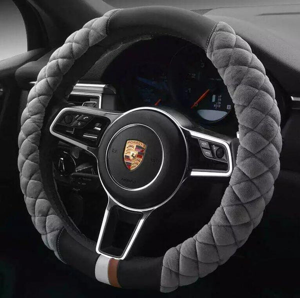 Universal Car Steering Wheel Cover Winter Decoration Cute 38cm Plush Footprint Auto Automobile Vehicle Steering Wheel Protector - Yahko Merchandise