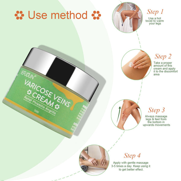 Vein Cream Red Blood Streaks Repair Earthworm Leg Bruises Bulge Relief Pain Safflower Skin care lotion Varicose Cream - Yahko Merchandise