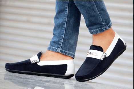 Velvet Casual Loafer Shoes For Men (Size - UK - 8) (Color - NAVY BLUE) - Yahko Merchandise