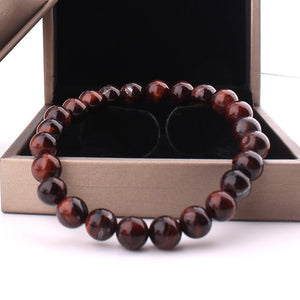 Vintage Style 8mm Red Tiger Eye Bracelet Anti - fatigue - Yahko Merchandise