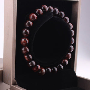 Vintage Style 8mm Red Tiger Eye Bracelet Anti - fatigue - Yahko Merchandise