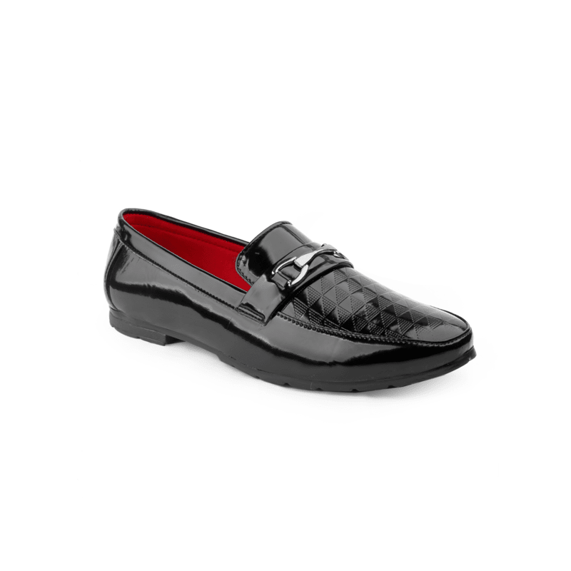 Walkroz Black Synthetic Patent Casual Shoes For Men - Yahko Merchandise