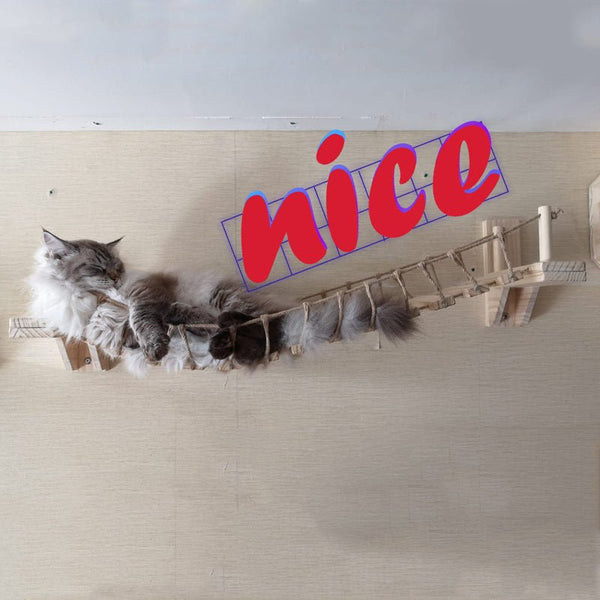 Wall cat furniture pine wall hanging - Yahko Merchandise