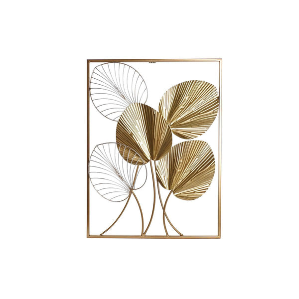 Wall Decoration DKD Home Decor 50,5 x 2 x 67,5 cm Golden Leaf of a - Yahko Merchandise