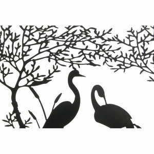 Wall Decoration DKD Home Decor 98 x 1 x 98 cm Black Birds (2 Units) - Yahko Merchandise