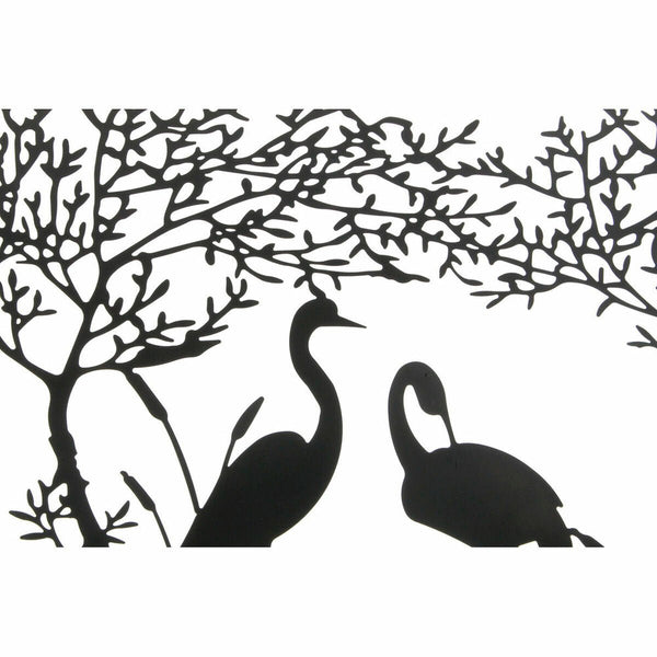 Wall Decoration DKD Home Decor 98 x 1 x 98 cm Black Birds (2 Units) - Yahko Merchandise