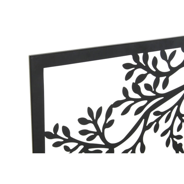 Wall Decoration DKD Home Decor 98 x 1 x 98 cm Black Birds (2 Units) - Yahko Merchandise
