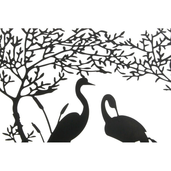 Wall Decoration DKD Home Decor 98 x 1 x 98 cm Black Birds (2 Units) - Yahko Merchandise