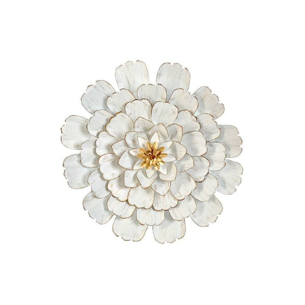 Wall Decoration DKD Home Decor Golden Metal White (60 x 9 x 60 cm) - Yahko Merchandise