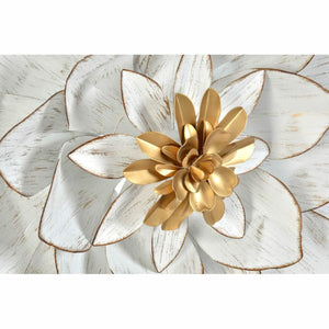 Wall Decoration DKD Home Decor Golden Metal White (60 x 9 x 60 cm) - Yahko Merchandise