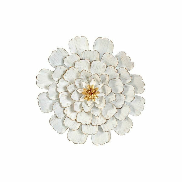 Wall Decoration DKD Home Decor Golden Metal White (60 x 9 x 60 cm) - Yahko Merchandise