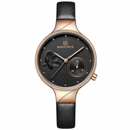 Waterproof Quartz Watch With PU Strap For Women - Yahko Merchandise