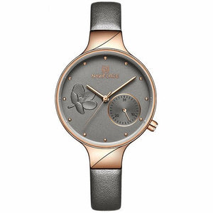 Waterproof Quartz Watch With PU Strap For Women - Yahko Merchandise