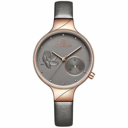 Waterproof Quartz Watch With PU Strap For Women - Yahko Merchandise