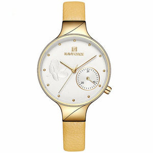 Waterproof Quartz Watch With PU Strap For Women - Yahko Merchandise