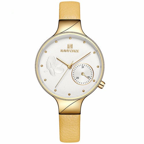 Waterproof Quartz Watch With PU Strap For Women - Yahko Merchandise