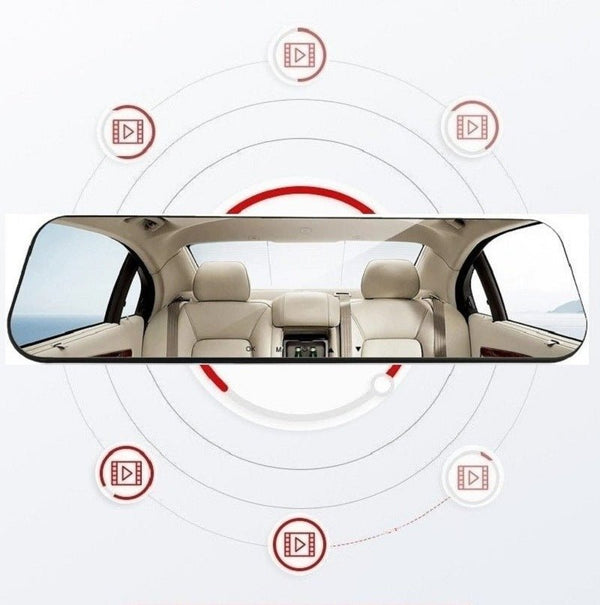 White glass white mirror new driving recorder - Yahko Merchandise
