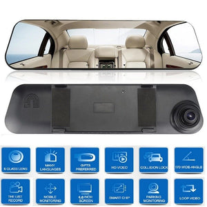 White glass white mirror new driving recorder - Yahko Merchandise
