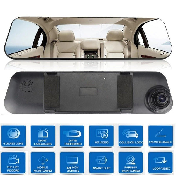 White glass white mirror new driving recorder - Yahko Merchandise