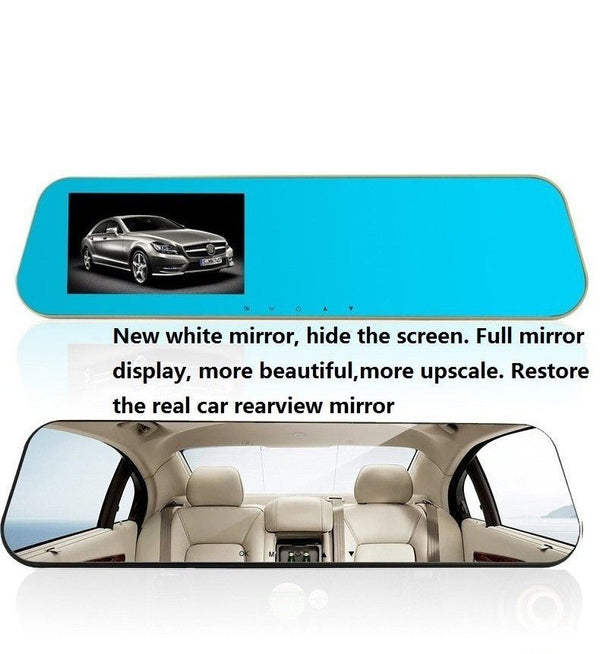 White glass white mirror new driving recorder - Yahko Merchandise
