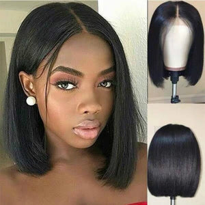 Wig Women Short Human Hair Wigs Bob Brazilian Black Women Remy - Yahko Merchandise