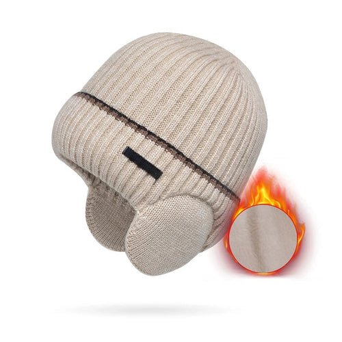 Winter Hats for Men and Women Unisex Knit Wool Hat Thick Fleece Lined - Yahko Merchandise