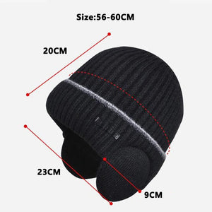 Winter Hats for Men and Women Unisex Knit Wool Hat Thick Fleece Lined - Yahko Merchandise