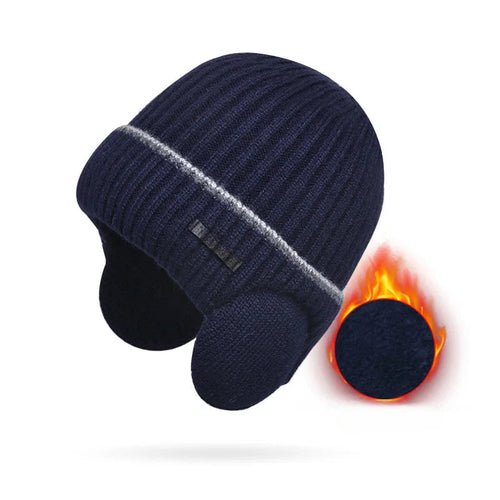 Winter Hats for Men and Women Unisex Knit Wool Hat Thick Fleece Lined - Yahko Merchandise