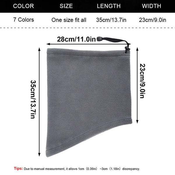 Winter Windproof Scarves Fleece Tube Scarf Mask Soft Half Face Cover SKi Snowboard Neck Warmer Gaiter Fashion Women Men Winter Fleece Face Mask Scarf Balaclava Neck Warmer - Yahko Merchandise