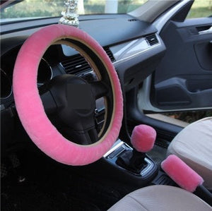 Winter Wool Car Cover Plush Steering Wheel Cover - Yahko Merchandise