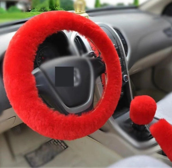 Winter Wool Car Cover Plush Steering Wheel Cover - Yahko Merchandise