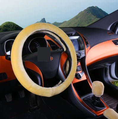 Winter Wool Car Cover Plush Steering Wheel Cover - Yahko Merchandise
